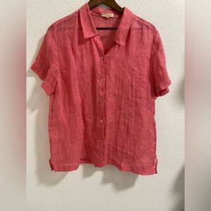Eileen Fisher Linen Button-Down Shirt